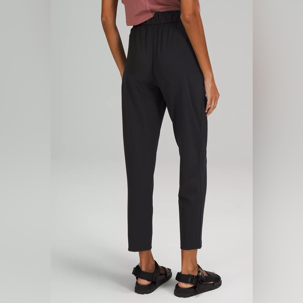 Lululemon Stretch High-Rise Pant 7/8 Length Black Sz 6 Comfort Casual Pull On - Picture 2 of 7